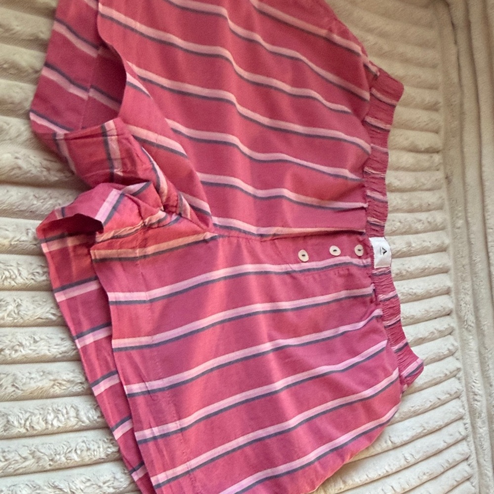Pink Striped Button-Up Shirt